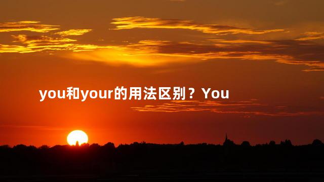 you和your的用法区别？You vs Your Understanding the Difference